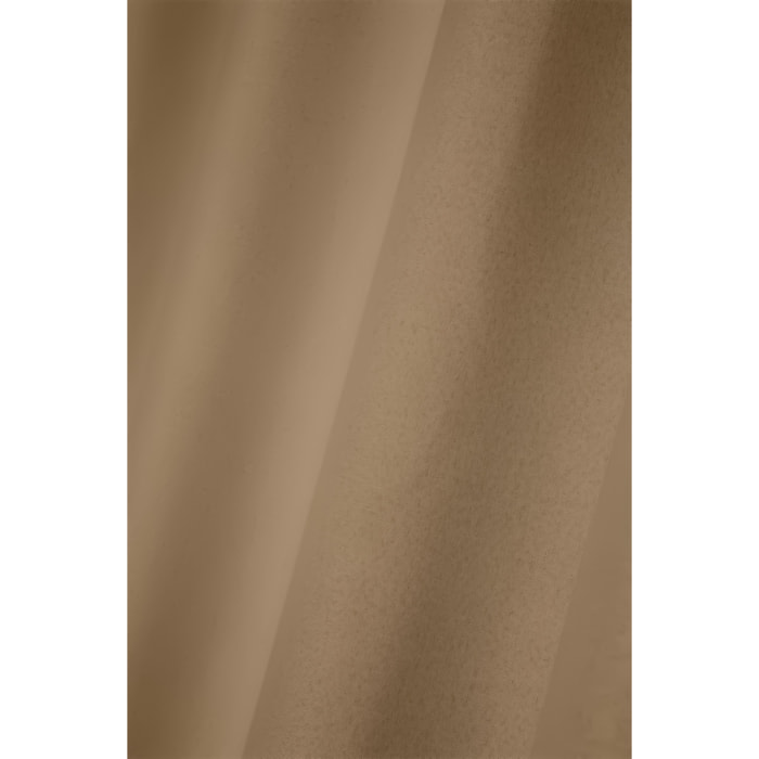 Rideau occultant  -  - Effet tweed - Marron Brun