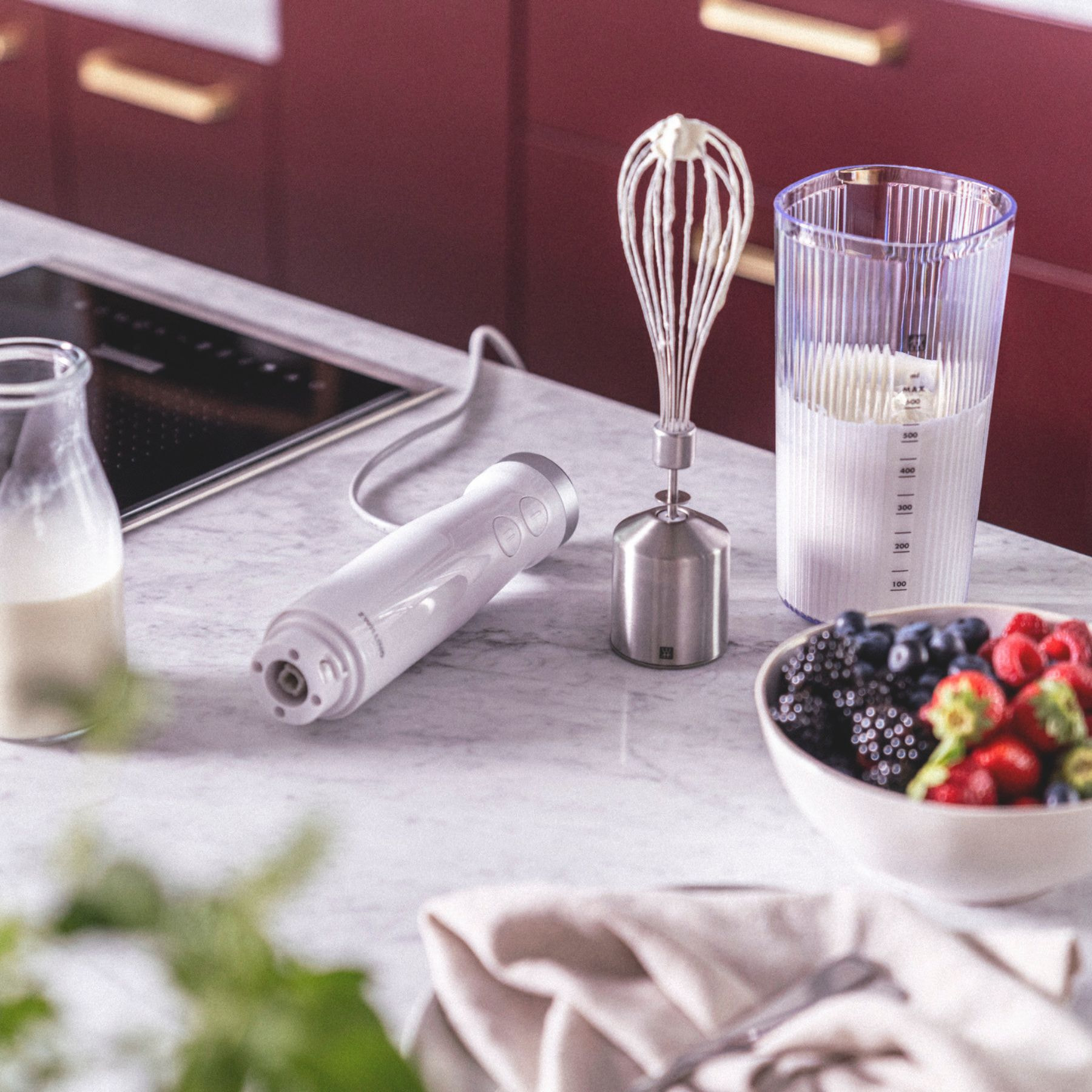 Mixeur plongeant, DC Motor, Blanc argenté