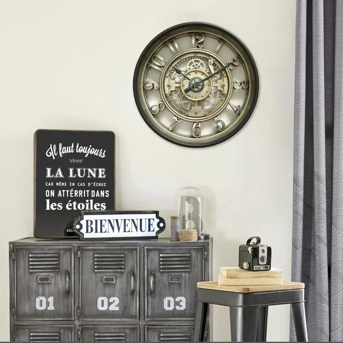 Horloge "Mécanisme" D51cm