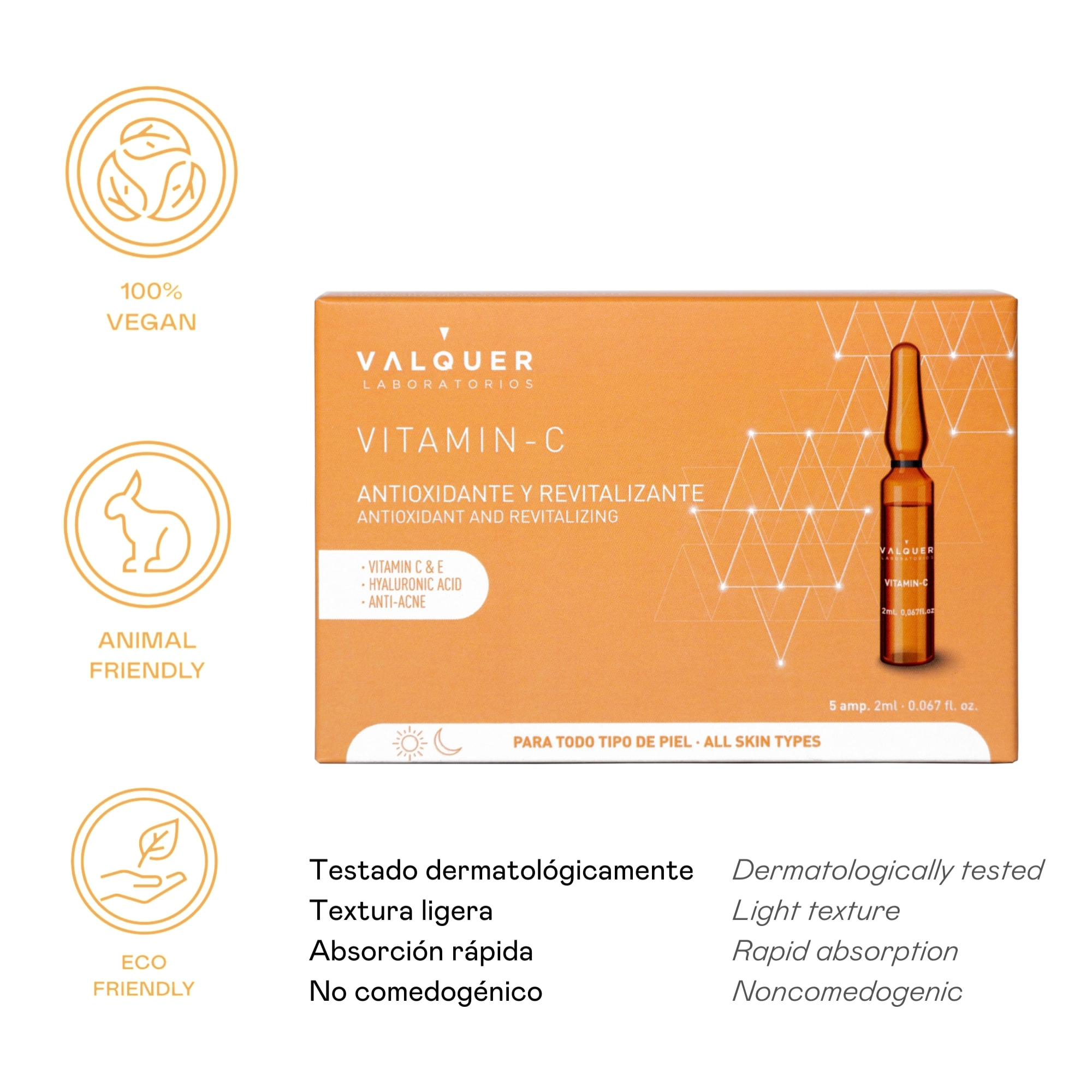 Valquer Ampollas Vitamina C - 5 x 2 ml