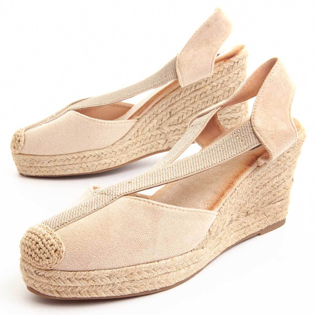 Alpargatas de Cuña - Beige - Altura: 8 cm