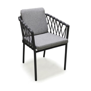 PILAT - Fauteuil en aluminium et corde