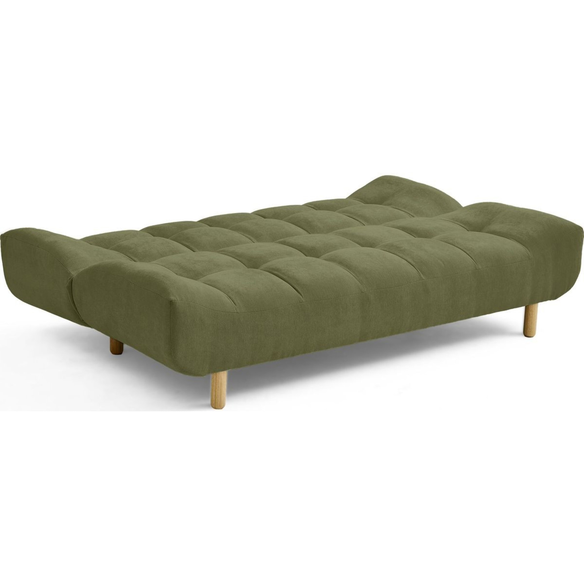 Canapé capitonné convertible 3 places en tissu chenille - BUMPY