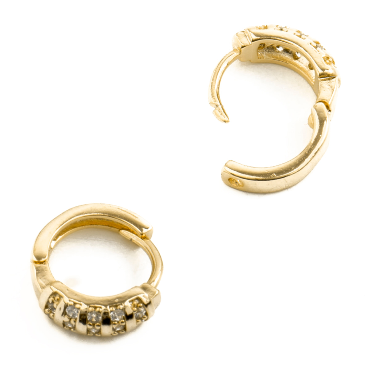 Pendientes de Circonita Brillante acabados en oro amarillo de 18K