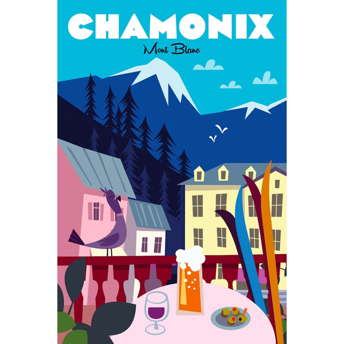 Tableau Chamonix Mont Blanc Toile imprimée