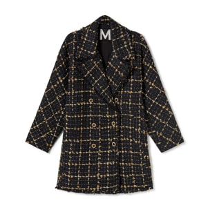 Cappotto midi con dettagli in lurex