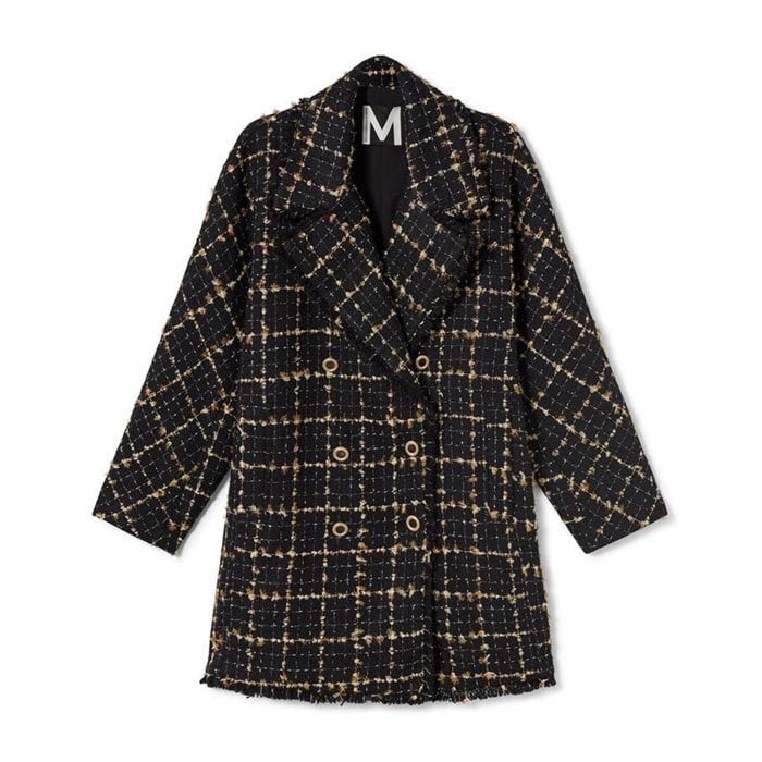 Cappotto midi con dettagli in lurex
