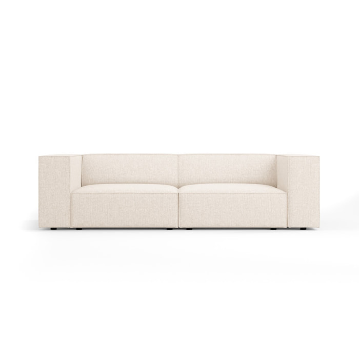 Canapé "Arendal" 3 places en chenille beige clair