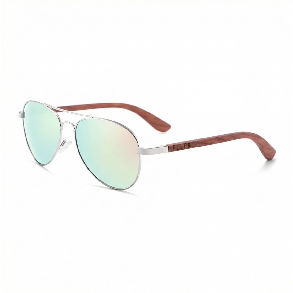 Gafas de Sol Feler 1705M-10 Polarizadas de Madera Unisex 56 mm