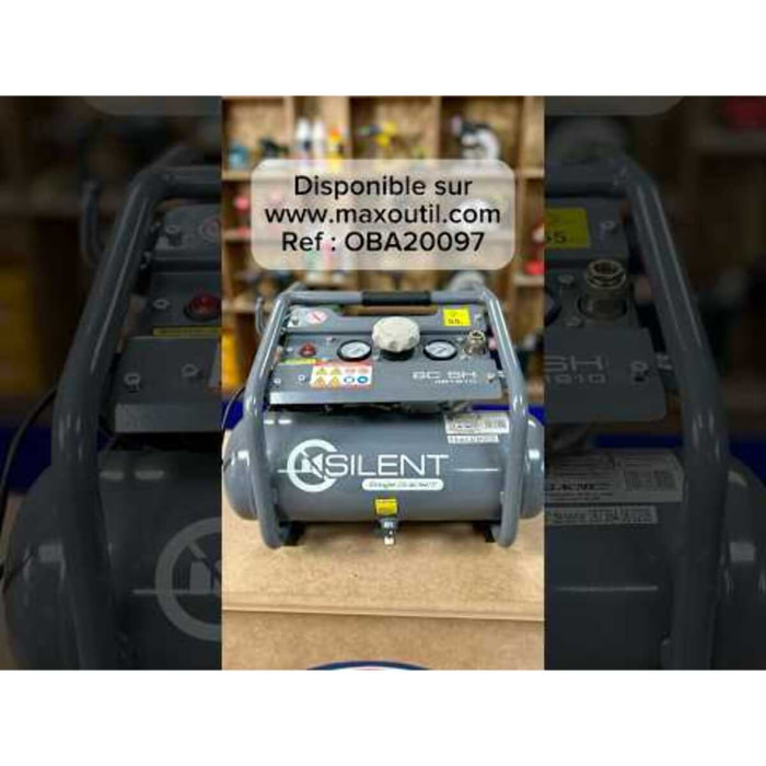 Compresseur Silent 6C SH LACME 6 m³/h monophasé - 6 L 8 bar - 461910