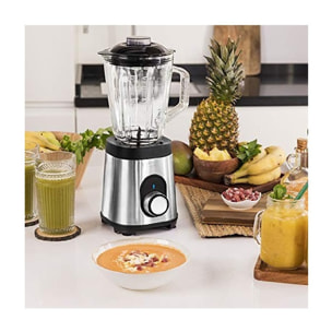 Cecotec Batidora de vaso Power Black Titanium 1800MAX Inox