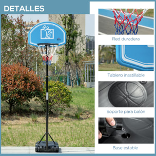 Canasta de Baloncesto para Exterior Altura Ajustable 160-210 cm con Ruedas Negro