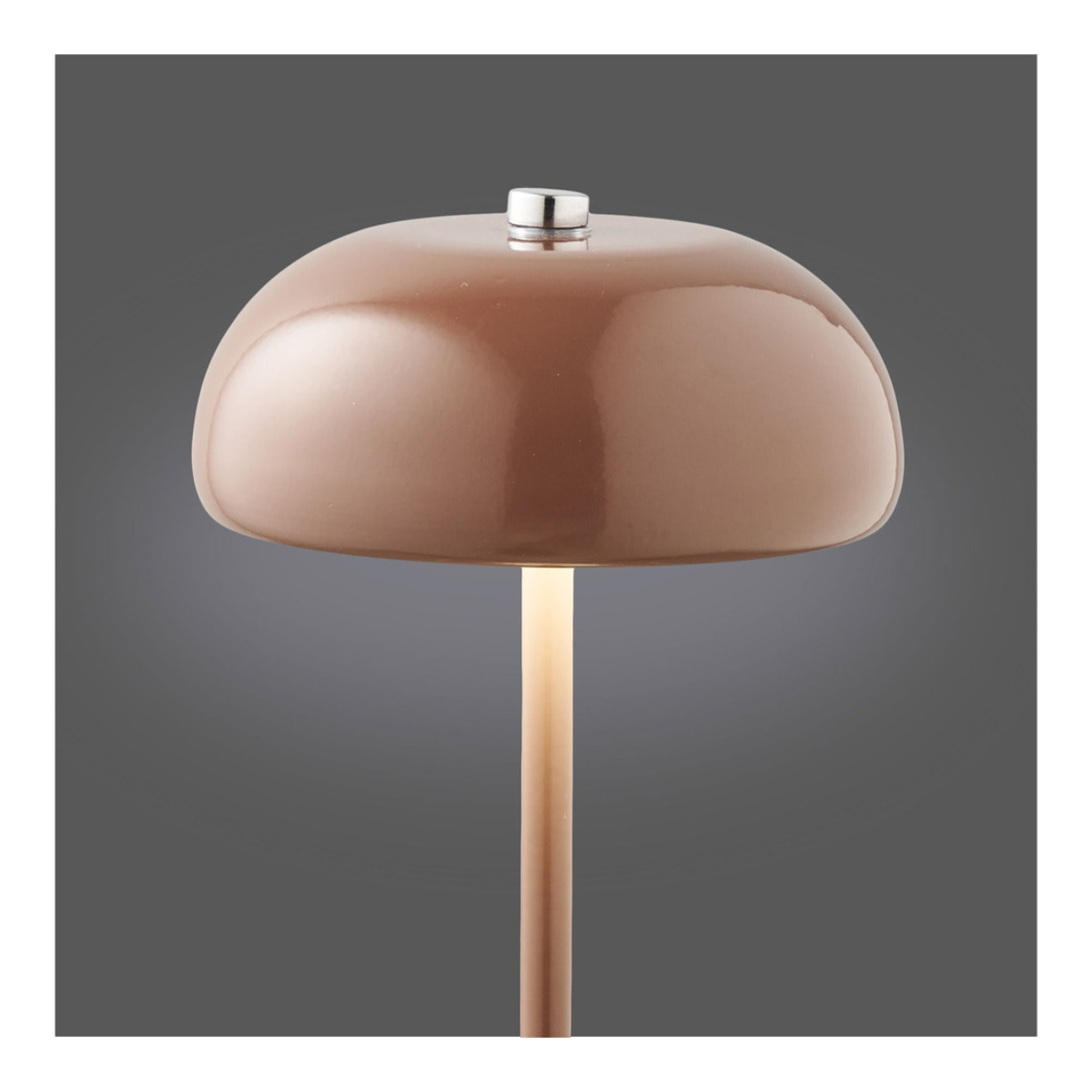 Lampada da tavolo Margate ricaricabile in metallo marrone ø13 cm