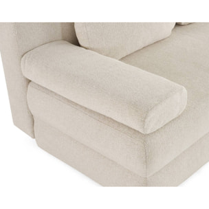 Nora - canapé 3 places convertible avec coffre en tissu texturé - Beige