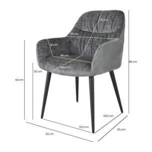 Chaise moelleuse avec accoudoirs - CASTA