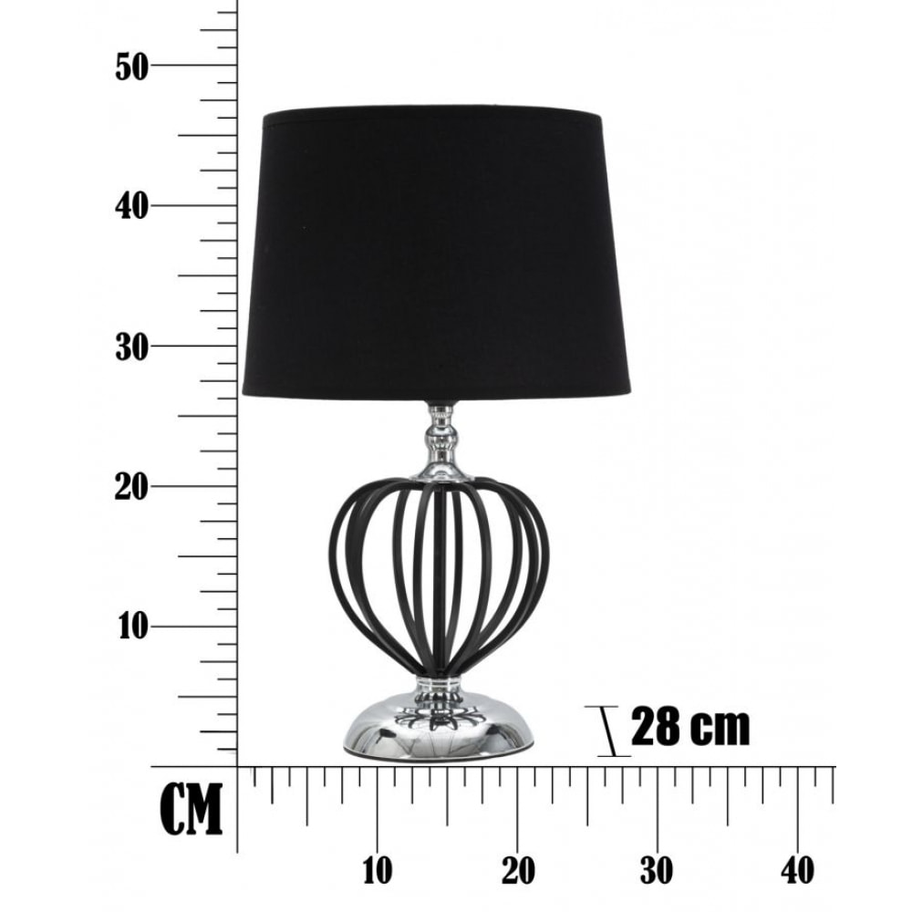 LAMPADA DA TAVOLO DARKY SILVER CM Ø28X44,5