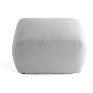 Sorrente - pouf - en tissu texturé - Gris clair