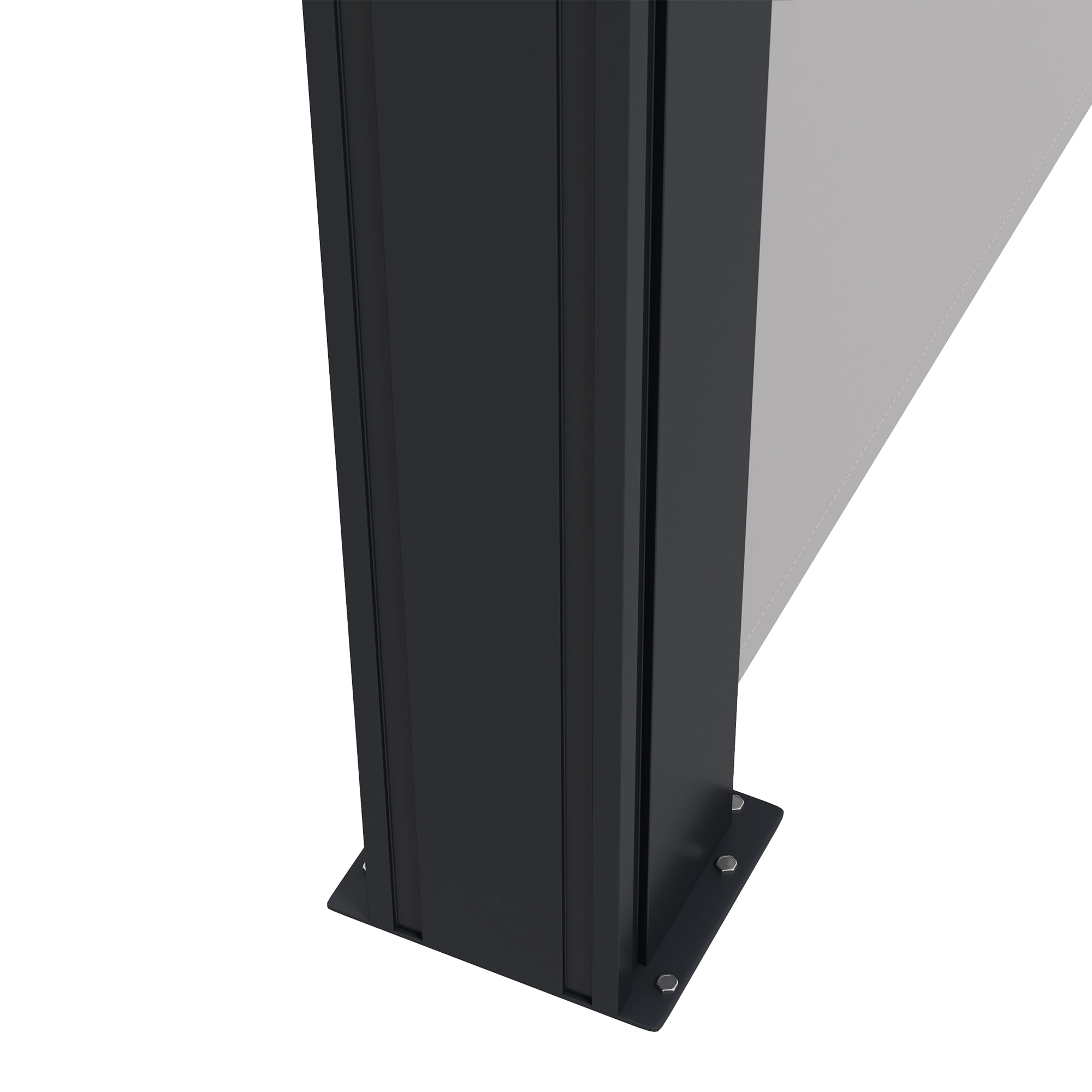 Store latéral brise-vue paravent rétractable de jardin dim. 4L x 1,80H m alu. polyester haute densité gris