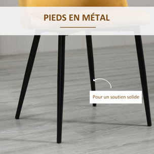 Lot de 4 chaises – Style scandinave – Assise confortable en velours