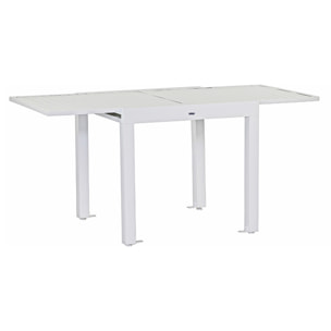 Tavolo estensibile da giardino in alluminio 82-163 cm Lipari bianco