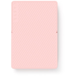 Batterie nomade CASYX 5000 mAh Qi2 MagSafe avec bequille rose