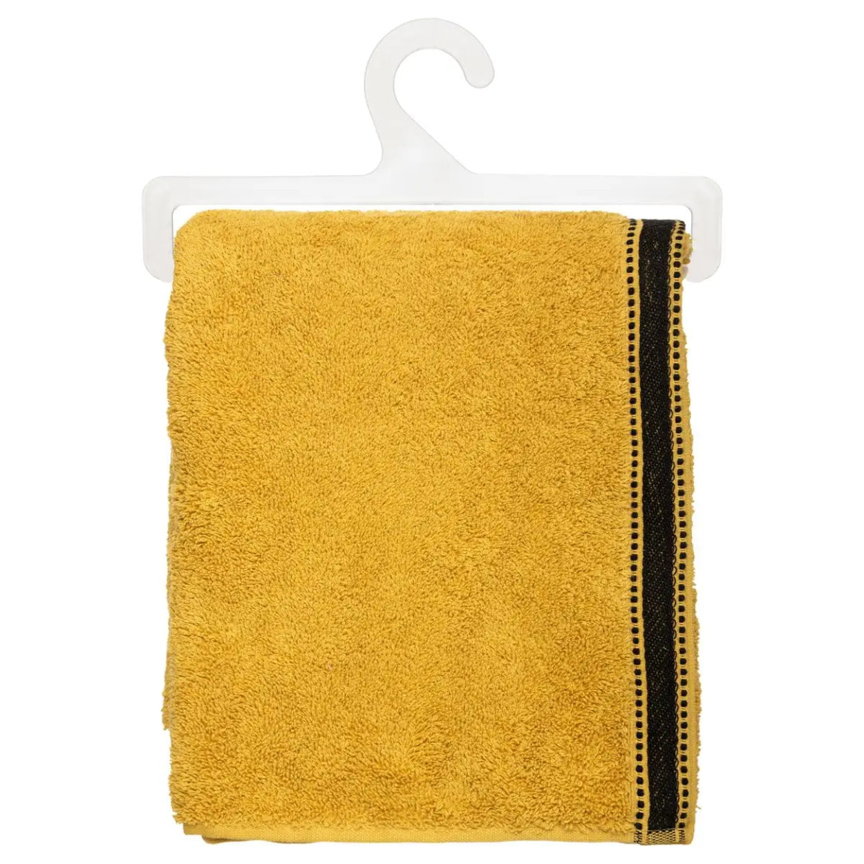 Drap de douche "Joia" coton jaune moutarde 70x130cm