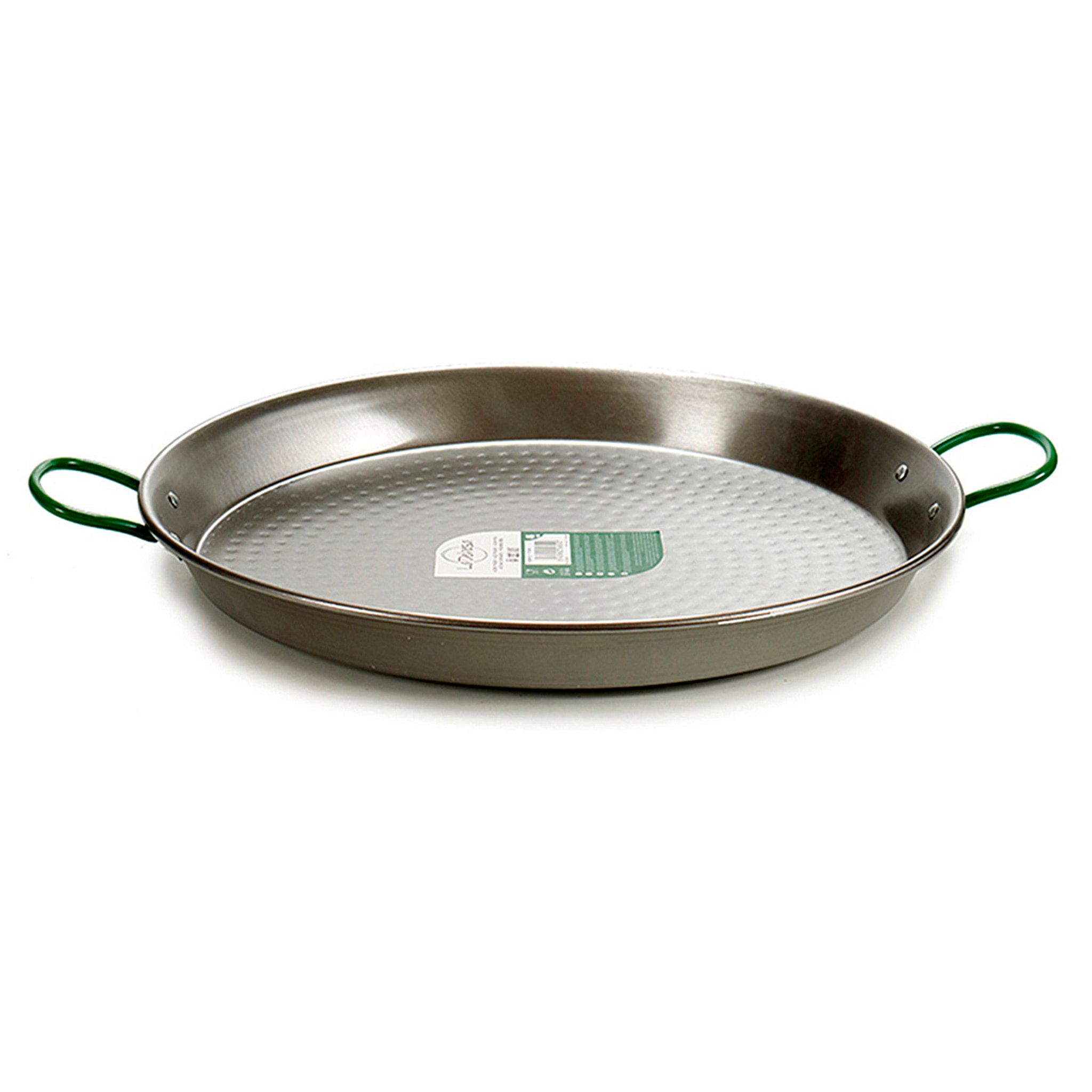 Paellera pulida de 55 cm con capacidad para 16 raciones.