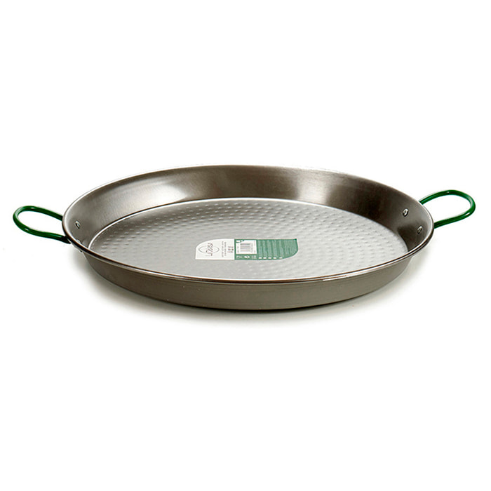 Paellera pulida de 55 cm con capacidad para 16 raciones.