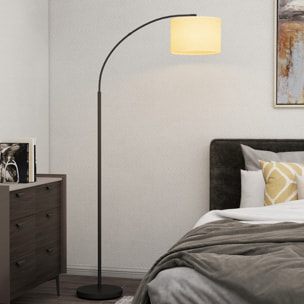 Lampadaire LED dimmable H.180 cm avec télécommande abat-jour réglable 11 température couleurs et niveaux de luminosité noir