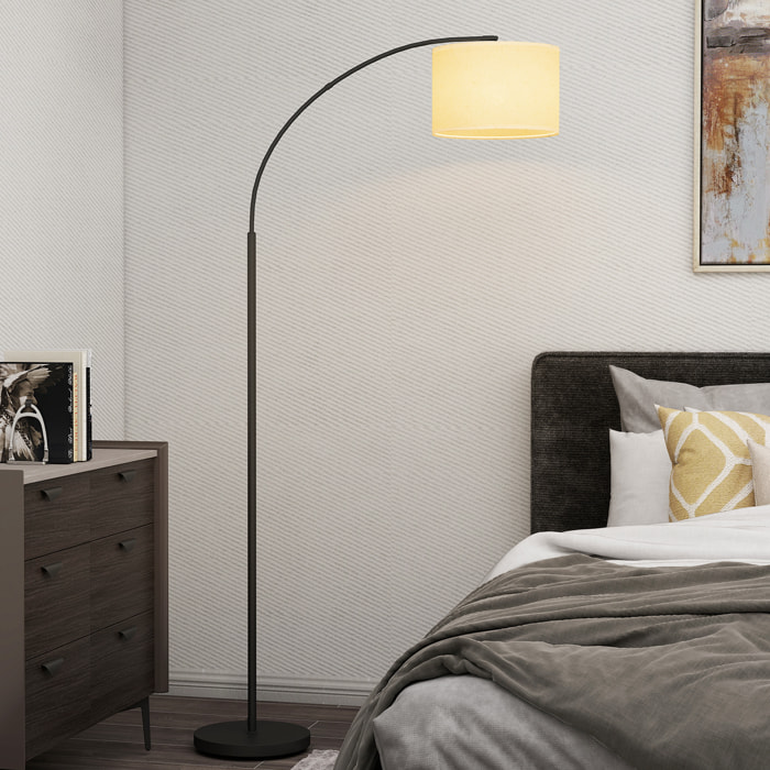 Lampadaire LED dimmable H.180 cm avec télécommande abat-jour réglable 11 température couleurs et niveaux de luminosité noir