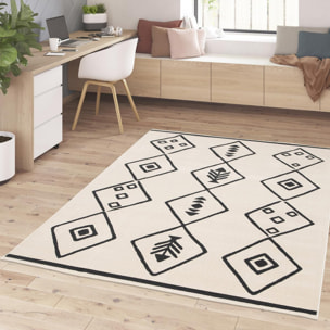 Tapis salon et chambre tissé motif abstrait VOPI