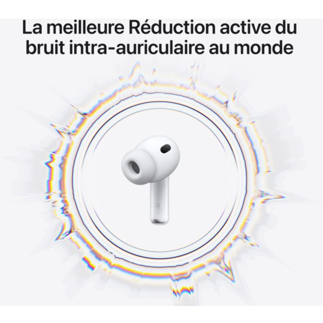 Ecouteurs APPLE AirPods Pro 3 - Réduction de bruit active, sans fil, intra-auriculaires, autonomie 32h