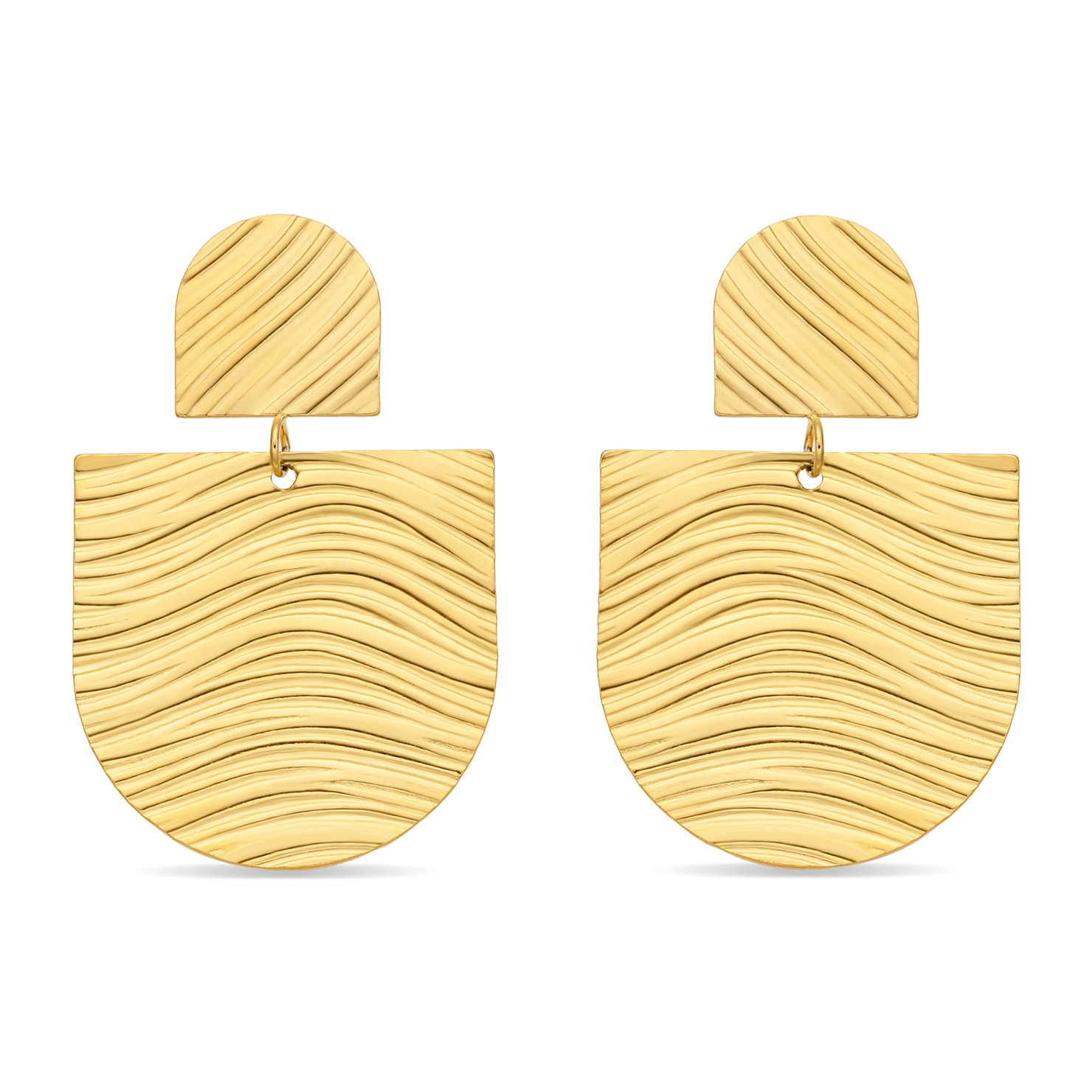 Pendientes Sata acabado oro amarillo 18k