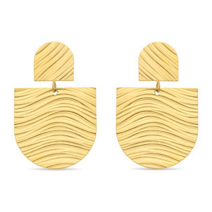 Pendientes Sata acabado oro amarillo 18k