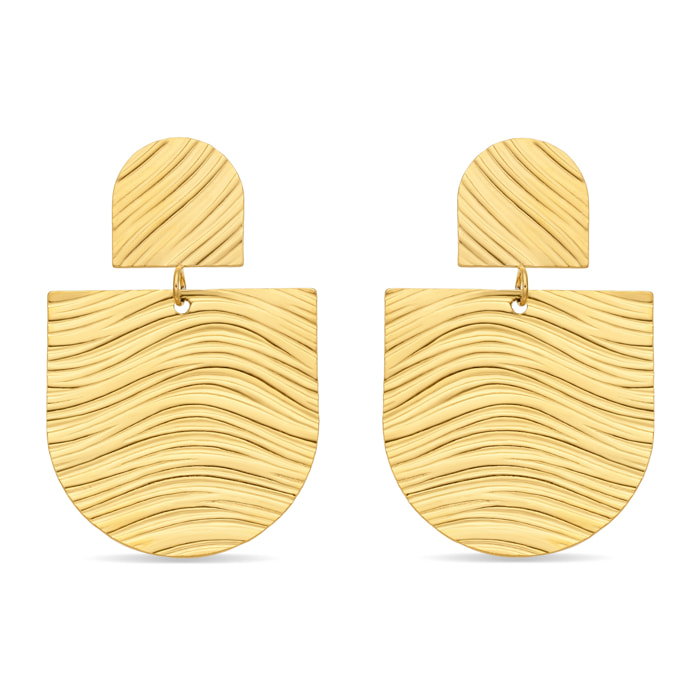 Pendientes Sata acabado oro amarillo 18k
