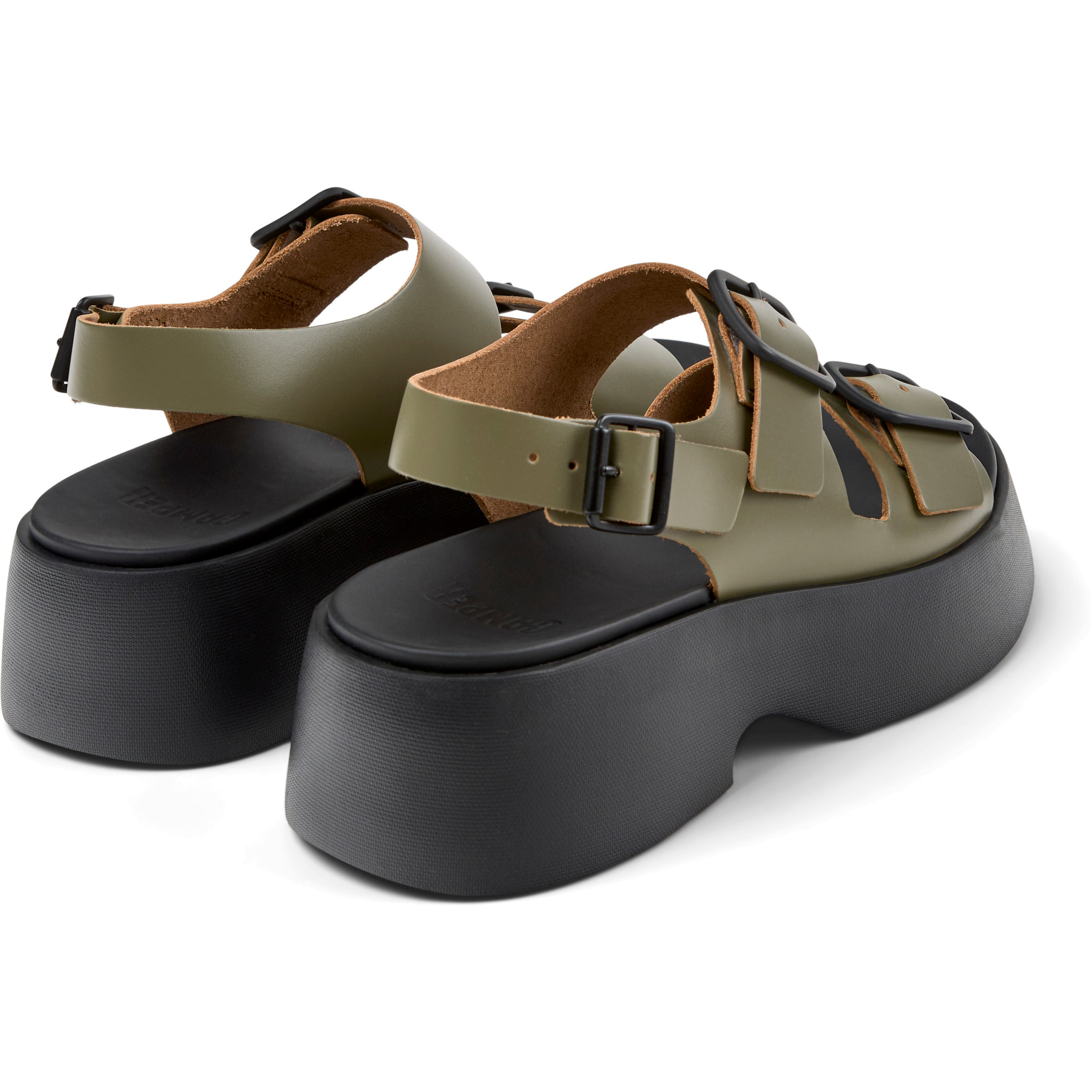 Sandalias - CAMPER Tasha - Verde - Cuero liso