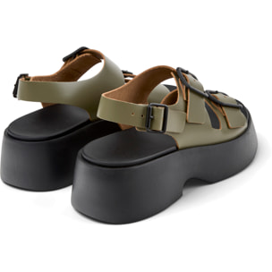 Sandalias - CAMPER Tasha - Verde - Cuero liso