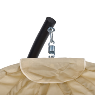 Silla Colgante Huevo con Soporte Columpio Jardín Exterior con Cesta Plegable y Cojín Columpio Colgante para Interior y Exterior Carga 120 kg Caqui