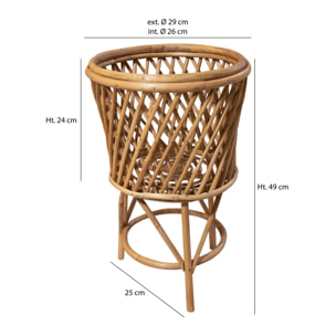 Cache pot sur pied en rotin 30cm MADIKWE