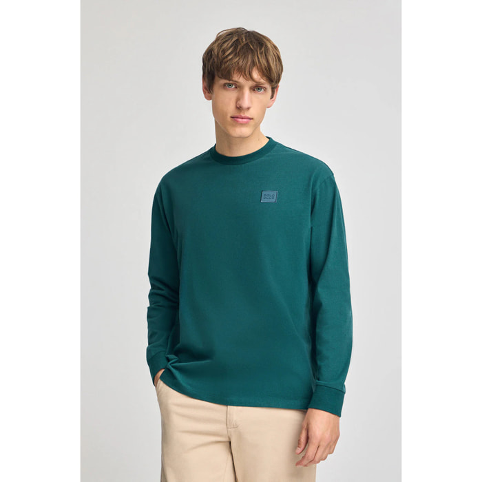 Maglietta verde azzurrino ampia con dettaglio Polo Club