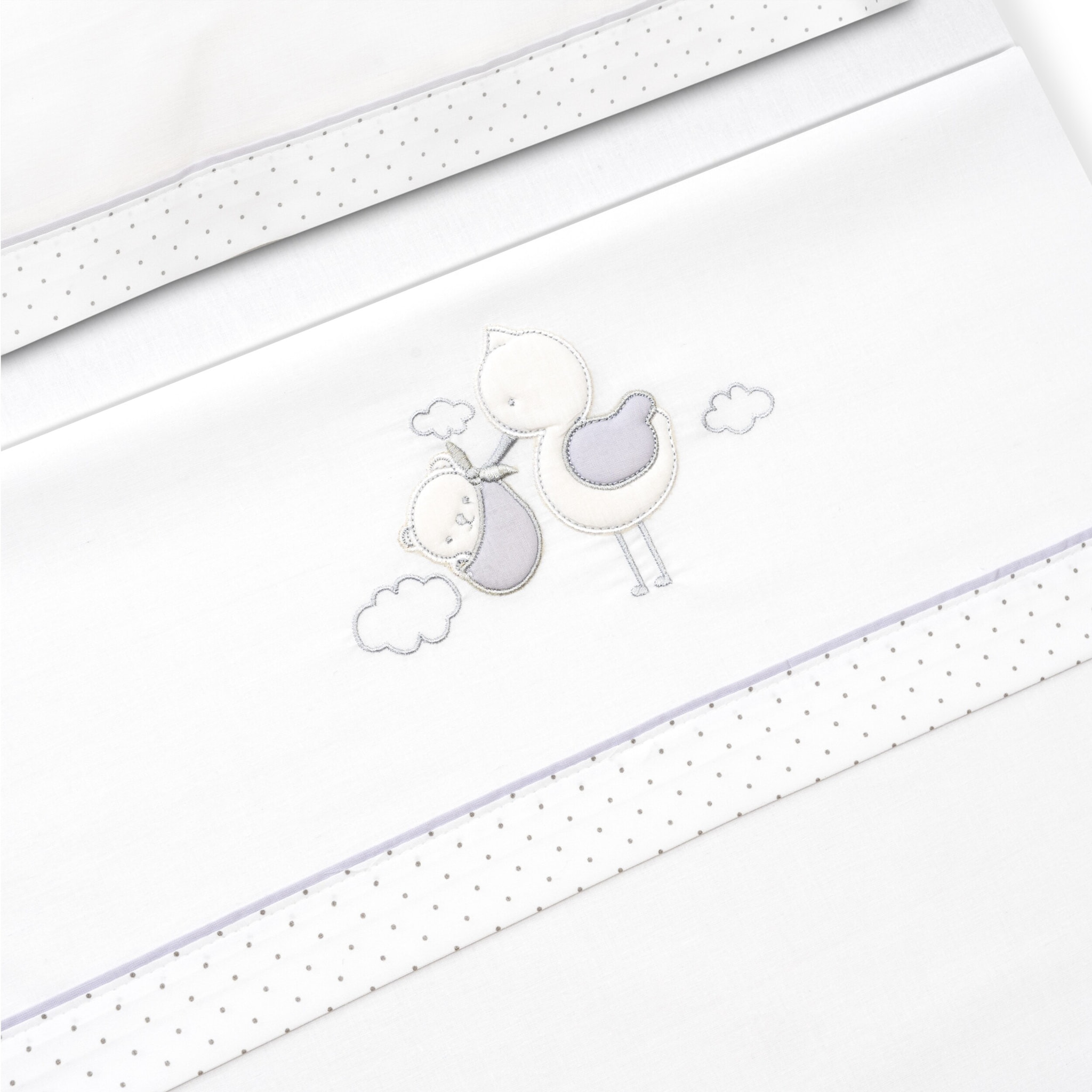 Triptico Minicuna Cigueña Oso Bco/Gris