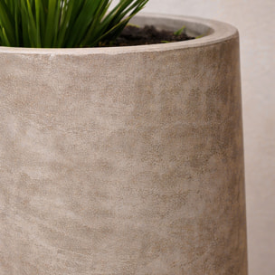 Set de 2 pots ronds en terre d'argile forme haute 40/55cm FARO