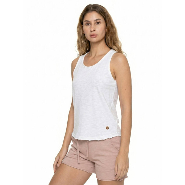 Camiseta sin mangas estilo safari urbano para mujer
