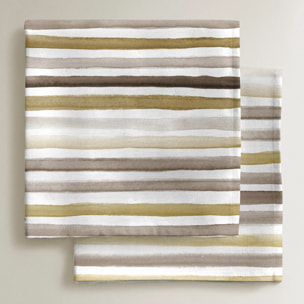 Lot de 4 serviettes Naiara Marron