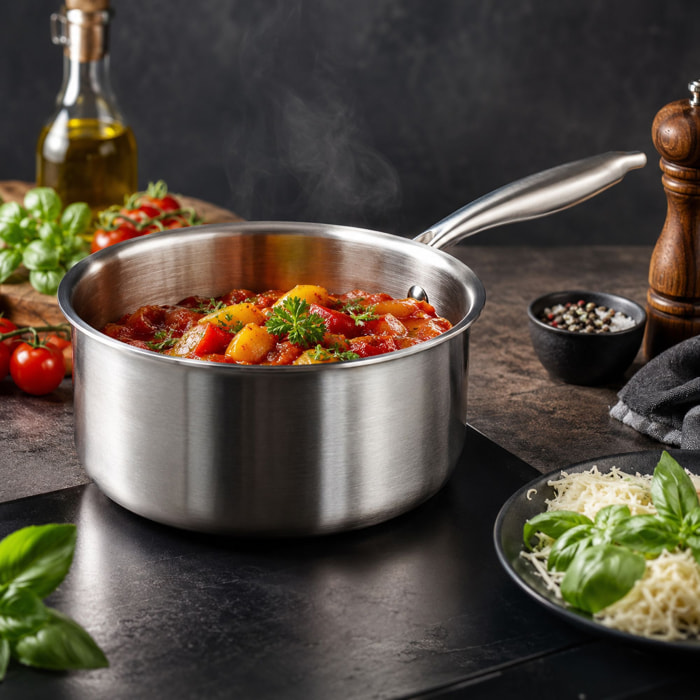 Casserole en acier inoxydable 18cm - tous feux TRINOX