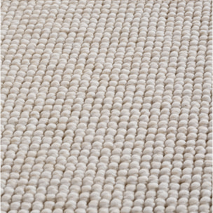 HELIX - Tapis moderne effet laine bouclé crème