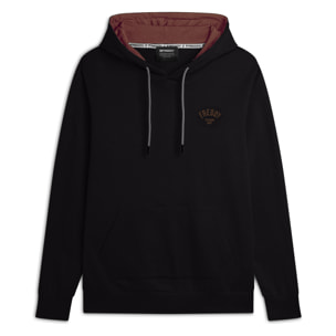 Felpa Uomo Regular con Cappuccio Foderato a Contrasto