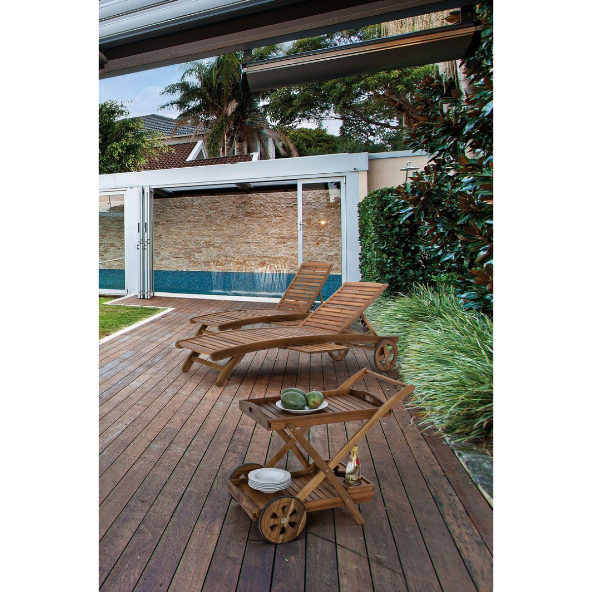 Carrello NOEMI in legno d'acacia