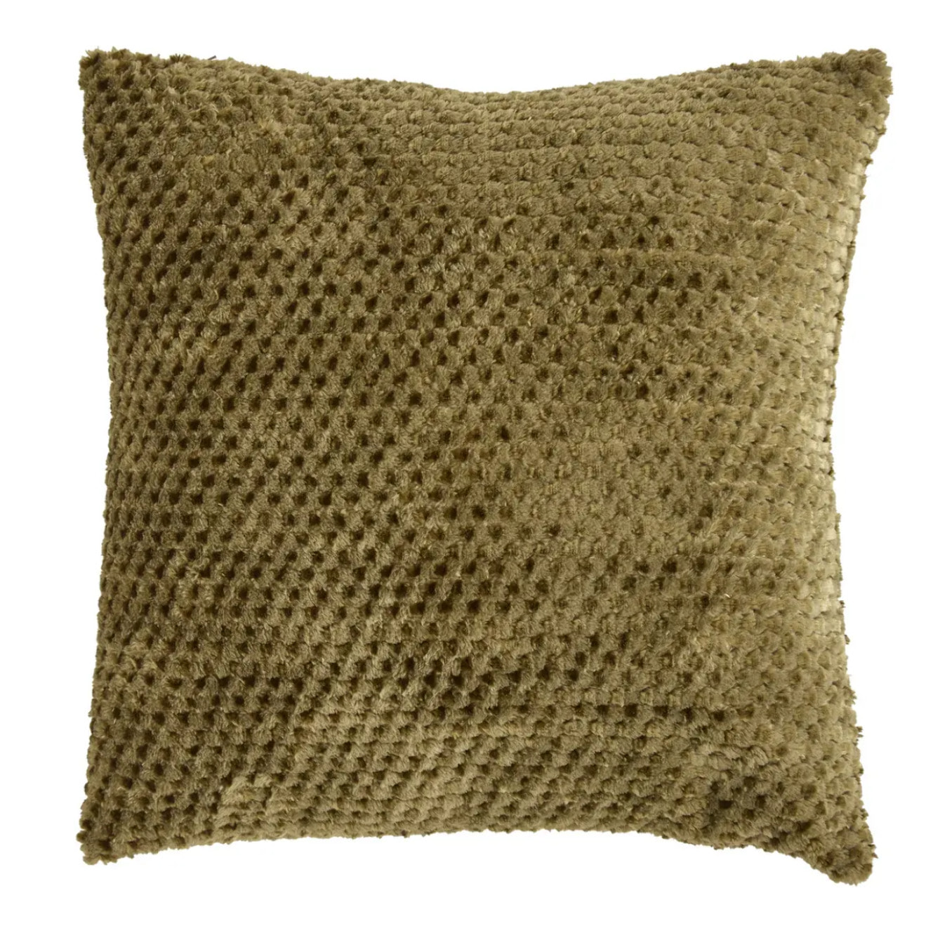 Coussin Lyno vert Kaki 40x40cm