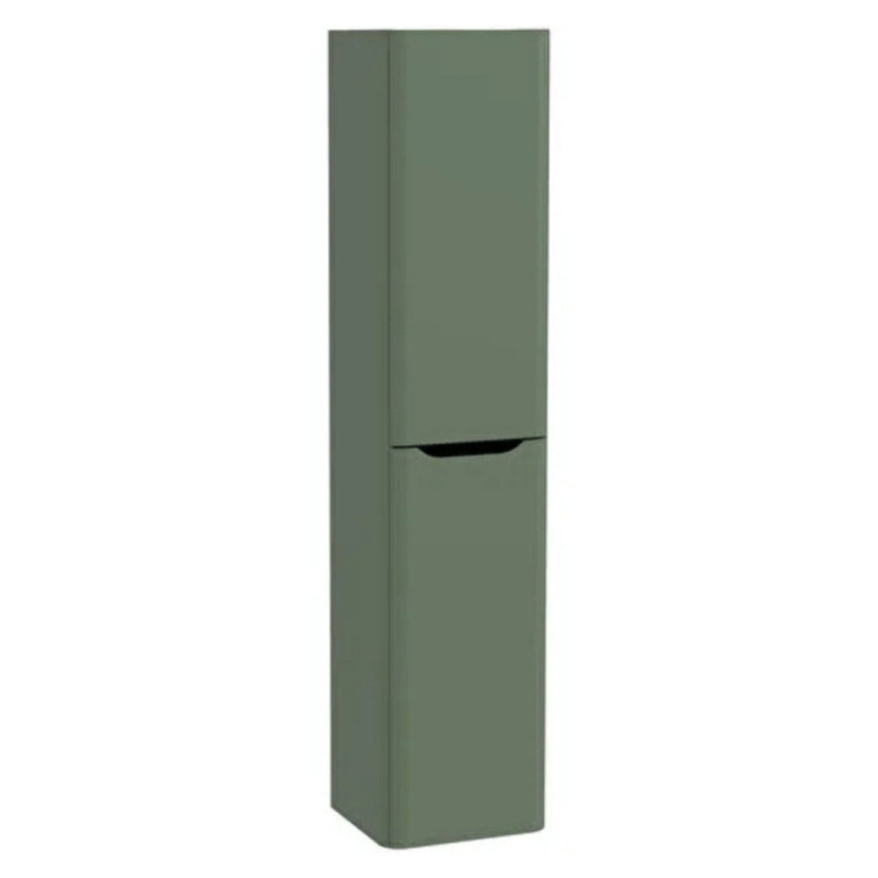 Meuble vasque suspendu VITRA Sento Round 100cm Vert mat + Colonne version gauche